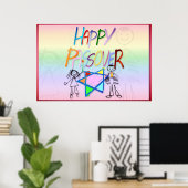 Ein sehr farbenfroher Pessach Poster (Heimbüro)