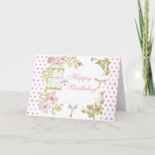 Ein sehr florales Glück zum Geburtstag Karte
