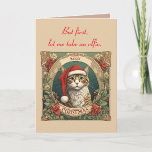 Ein sehr formeller Weihnachts-Feiertag-Feline Karte