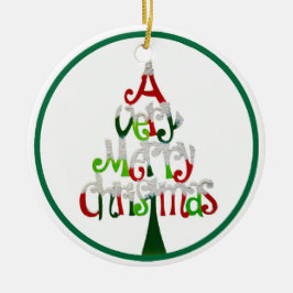 Ein sehr frohe Weihnachten Keramik Ornament