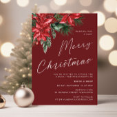 Ein sehr frohe Weihnachts-Klassik-Party Rot Einladung