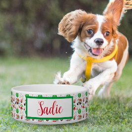 Ein sehr froher Cavalier King Charles Christmas Do Napf