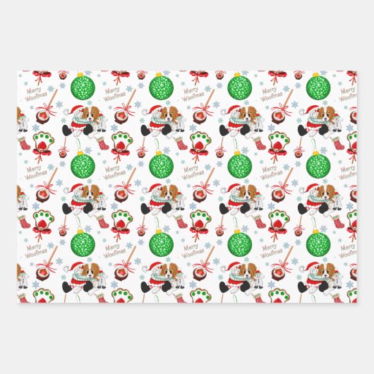 Ein sehr froher Cavalier King Charles Weihnachten Geschenkpapier Set (Vorderseite 3)