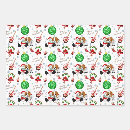 Ein sehr froher Cavalier King Charles Weihnachten Geschenkpapier Set (Vorderseite 2)