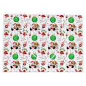 Ein sehr froher Cavalier King Charles Weihnachten Große Geschenktüte (Rückseite)