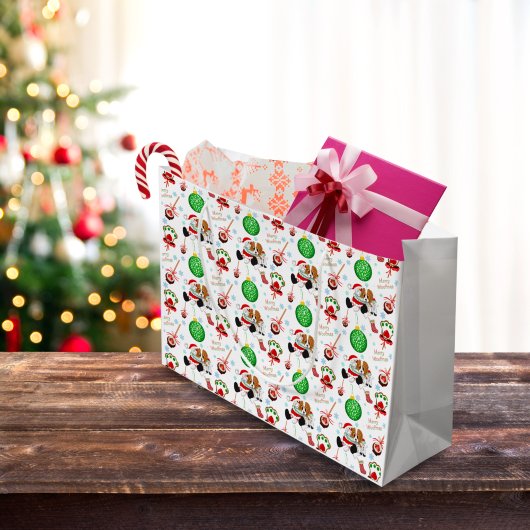 Ein sehr froher Cavalier King Charles Weihnachten Große Geschenktüte