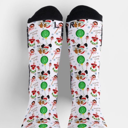 Ein sehr froher Cavalier King Charles Weihnachten Socken (Oben)