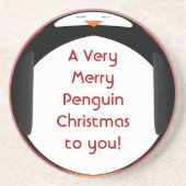 Ein sehr froher Pinguin Weihnachten für Sie Unters Getränkeuntersetzer (Vorne)
