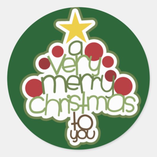 Ein sehr froher Sticker, glänzend Runder Aufkleber (Vorderseite)