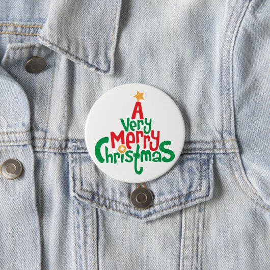 Ein sehr froher Weihnachts-Round-Button Button (Beispiel)