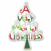 Ein sehr froher Weihnachtsaufkleber Aufkleber (Vorderseite)