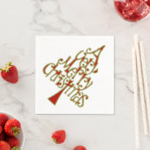 Ein sehr froher Weihnachtsbaum Serviette (Beispiel)