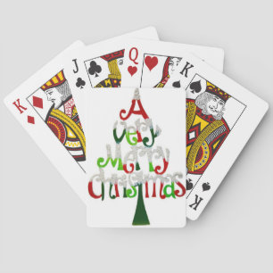 Ein sehr froher Weihnachtsbaum Spielkarten