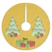 Ein sehr froher Weihnachtsbaumrock Polyester Weihnachtsbaumdecke (Vorderseite)