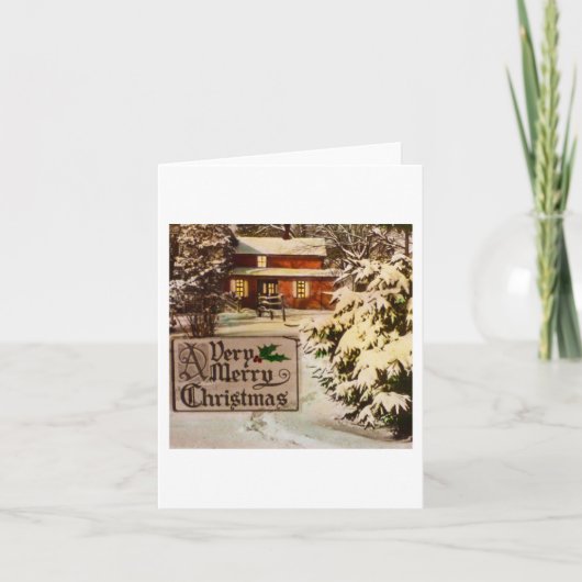 Ein sehr froher Weihnachtsklassiker traditioneller Feiertagskarte (Vorderseite)