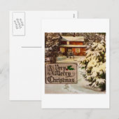 Ein sehr froher Weihnachtsklassiker traditioneller Feiertagspostkarte (Vorne/Hinten)