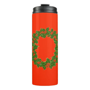 Ein sehr froher Weihnachtskranz Thermosbecher