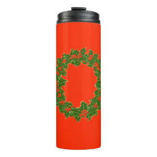 Ein sehr froher Weihnachtskranz Thermosbecher