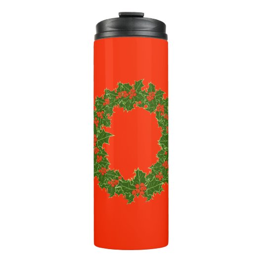 Ein sehr froher Weihnachtskranz Thermosbecher (Vorderseite)