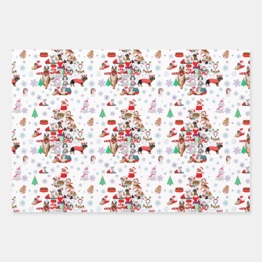 Ein sehr frohes Doggie Weihnachten Geschenkpapier Set (Vorderseite 3)