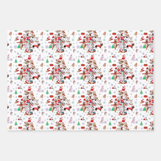 Ein sehr frohes Doggie Weihnachten Geschenkpapier Set (Vorderseite)