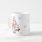 Ein sehr frohes Doggie Weihnachten Kaffeetasse (Vorderseite Links)