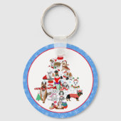 Ein sehr frohes Doggie Weihnachten Schlüsselanhänger (Vorderseite)