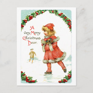 Ein sehr frohes Weihnachten, liebe alte Weihnachte Feiertagspostkarte