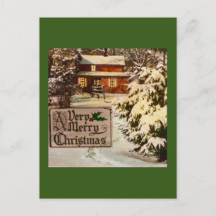 Ein sehr frohes Weihnachtsklassiker Traditioneller Feiertagspostkarte