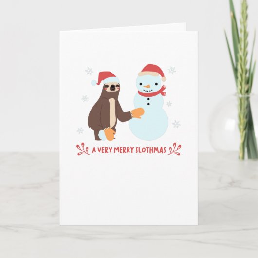 Ein sehr fröhliche Slothmas Karte (Vorderseite)