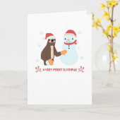 Ein sehr fröhliche Slothmas Karte (Gelbe Blume)