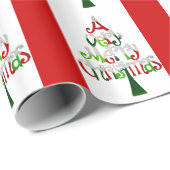 Ein sehr fröhlicher Weihnachtsbaum Geschenkpapier (Rolleneckpunkt)