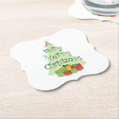 Ein sehr fröhlicher Weihnachtsbaum und Geschenke F Untersetzer (angewinkelt)