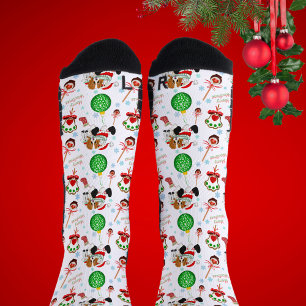 Ein sehr fröhliches Cavalier King Charles Weihnach Socken
