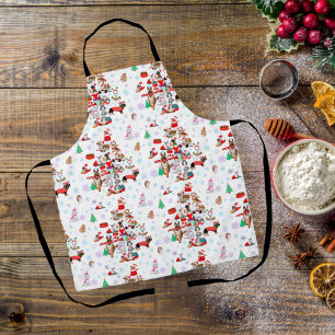Ein sehr fröhliches Hündchen-Weihnachten Schürze