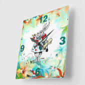 Ein sehr fröhliches Unbirthday Quadratische Wanduhr (Winkel)