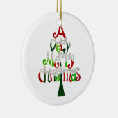 Ein sehr fröhliches Weihnachtsgeschenk Keramikornament (Rechts)