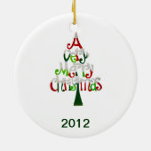 Ein sehr fröhliches Weihnachtsgeschenk Keramikornament (Hinten)