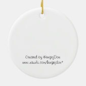 Ein sehr Giraffen-Weihnachten - Buchstaben Keramik Ornament (Hinten)