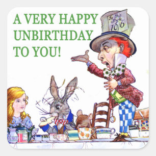 Ein sehr glücklicher Geburtstag für Sie! Quadratischer Aufkleber