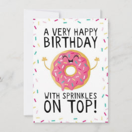 Ein sehr glücklicher Geburtstag mit Sprinklen auf  Feiertagskarte