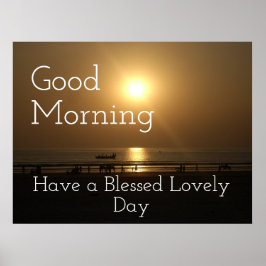 Ein sehr glücklicher guter Morgen beim Zubereiten Poster