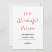 Ein sehr großer Dank an die Mitarbeiter oder das B Dankeskarte (Rückseite)