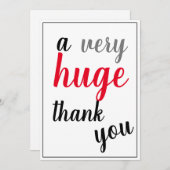 Ein sehr großer Dank, dass Sie Red Black Gray schä Dankeskarte (Vorne/Hinten)