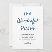 Ein sehr großer Dankeschön an Ihr Büro Dankeskarte (Rückseite)