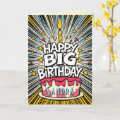 Ein sehr großer Geburtstag Karte (Gelbe Blume)