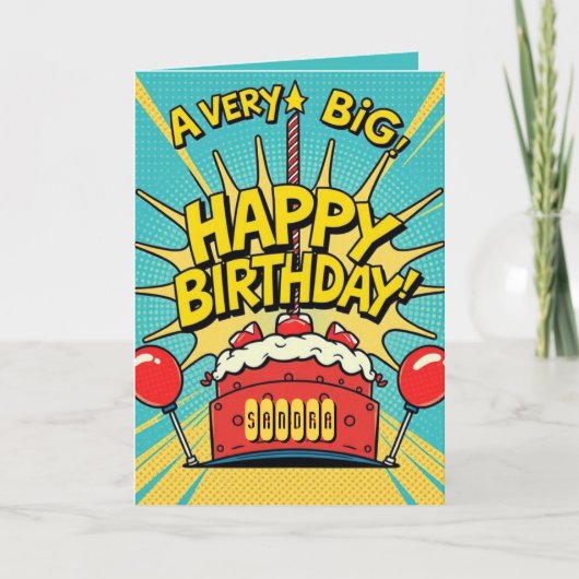 Ein sehr großer Geburtstag Karte (Vorderseite)