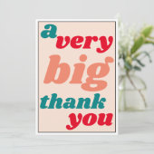 Ein sehr großes danken Ihnen lässige Dankeskarte (Stehend Vorderseite)