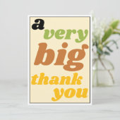 Ein sehr großes danken Ihnen lässige Dankeskarte (Stehend Vorderseite)
