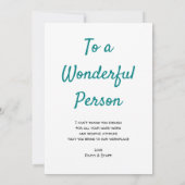 Ein sehr großes Dankeschön an Aquamarin Black Gray Dankeskarte (Rückseite)